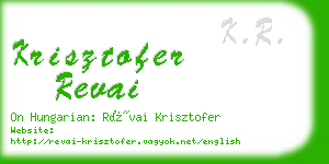 krisztofer revai business card